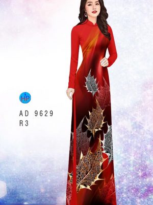 Vải áo dài hình lá kiểu mới AD 9629 28 vai ao dai hinh la ton dang ngoc long lanh 355156