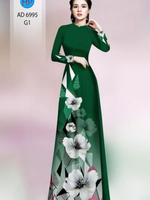 Vải áo dài hoa in 3D mới ra AD 6995 28 vai ao dai hoa 3d co truyen da dang 186293