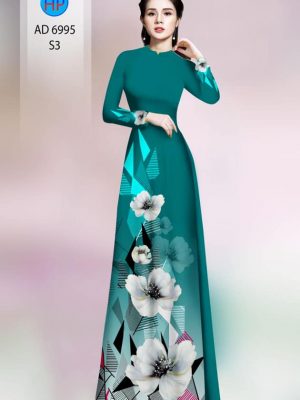 Vải áo dài hoa in 3D mới ra AD 6995 27 vai ao dai hoa 3d dang ngoc cuc dep 76248