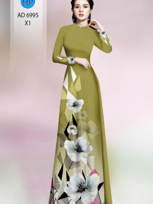 Vải áo dài hoa in 3D mới ra AD 6995 34 vai ao dai hoa 3d dang ngoc cuc hot 762281