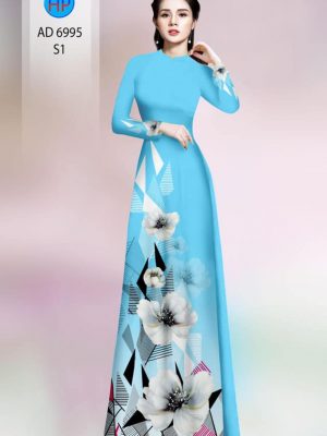 Vải áo dài hoa in 3D mới ra AD 6995 26 vai ao dai hoa 3d rat re da dang 26276