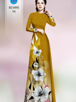 Vải áo dài hoa in 3D mới ra AD 6995 29 vai ao dai hoa 3d rat re dep 106215