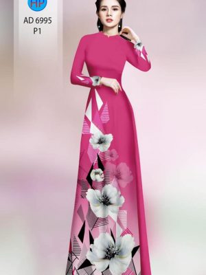 Vải áo dài hoa in 3D mới ra AD 6995 35 vai ao dai hoa 3d shop mymy gia tot 262296