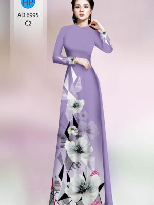Vải áo dài hoa in 3D mới ra AD 6995 23 vai ao dai hoa 3d shop mymy long lanh 562295