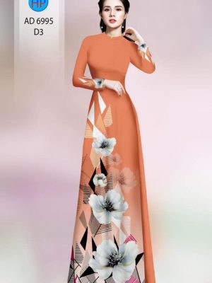 Vải áo dài hoa in 3D mới ra AD 6995 32 vai ao dai hoa 3d vai ao dai my my ua chuong 462206