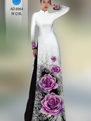 Vải áo dài hoa hồng kiểu mới AD 6964 34 vai ao dai hoa hong ton dang ngoc cuc dep 784142