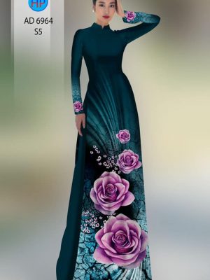Vải áo dài hoa hồng kiểu mới AD 6964 33 vai ao dai hoa hong truyen thong ua chuong 1684144