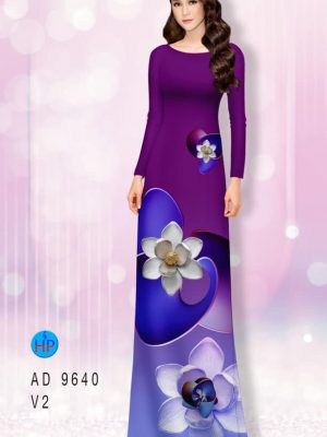 vai ao dai hoa in 3d truyen thong rat dep 130972