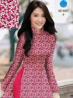 Vải áo dài hoa nhí mới ra AD 6907 36 vai ao dai hoa nhi co truyen dang hot 5231