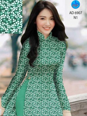 Vải áo dài hoa nhí mới ra AD 6907 32 vai ao dai hoa nhi dang ngoc thuot tha 223211