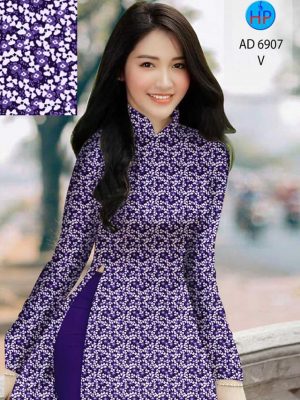Vải áo dài hoa nhí mới ra AD 6907 29 vai ao dai hoa nhi doc dao vua ra 82317