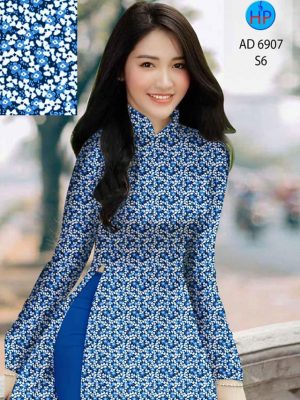 Vải áo dài hoa nhí mới ra AD 6907 30 vai ao dai hoa nhi gia re dep 823150