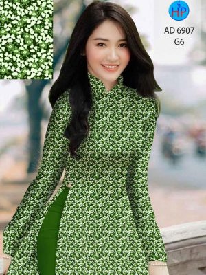 Vải áo dài hoa nhí mới ra AD 6907 24 vai ao dai hoa nhi shop my my dang hot 1523287