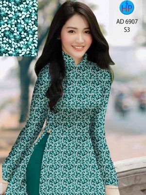 Vải áo dài hoa nhí mới ra AD 6907 25 vai ao dai hoa nhi shop my my mau moi 162357