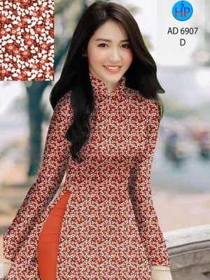 Vải áo dài hoa nhí mới ra AD 6907 21 vai ao dai hoa nhi shop mymy cuc hot 023182