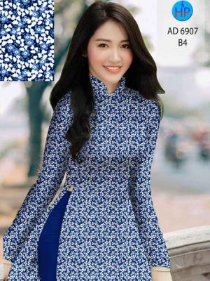 Vải áo dài hoa nhí mới ra AD 6907 26 vai ao dai hoa nhi shop mymy gia tot 823295