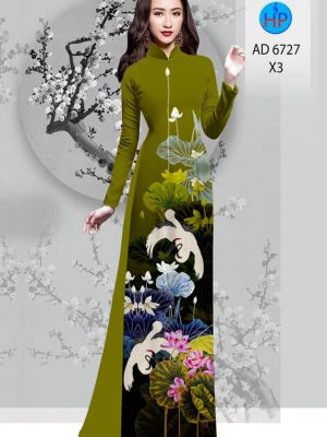 vai ao dai hoa sen re long lanh 214252