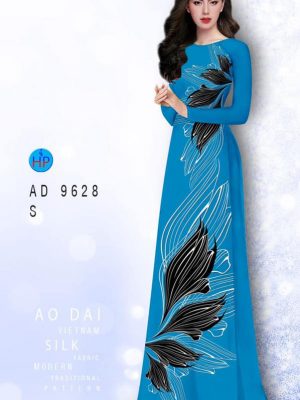Vải áo dài hoa in 3D mới ra AD 9628 35 vai ao dai hoa van 3d duyen dang cuc hot 999191