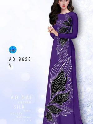 Vải áo dài hoa in 3D mới ra AD 9628 31 vai ao dai hoa van 3d duyen dang rat dep 399293