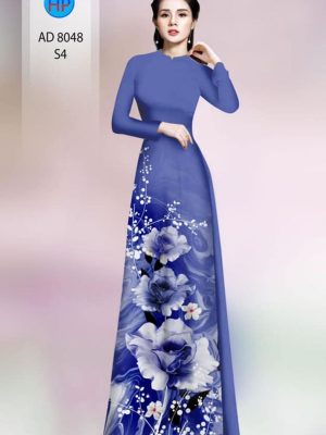 Vải áo dài hoa in 3d kiểu mới AD 8048 21 1596427000 358 Vai ao dai hoa in 3d kieu moi AD 8048