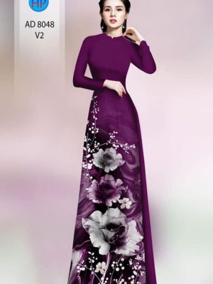 Vải áo dài hoa in 3d kiểu mới AD 8048 27 1596427001 380 Vai ao dai hoa in 3d kieu moi AD 8048