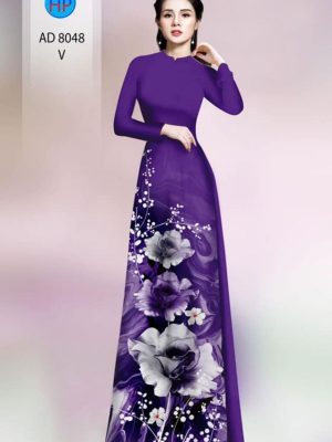 Vải áo dài hoa in 3d kiểu mới AD 8048 23 1596427001 617 Vai ao dai hoa in 3d kieu moi AD 8048