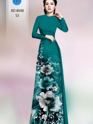 Vải áo dài hoa in 3d kiểu mới AD 8048 29 1596427002 424 Vai ao dai hoa in 3d kieu moi AD 8048