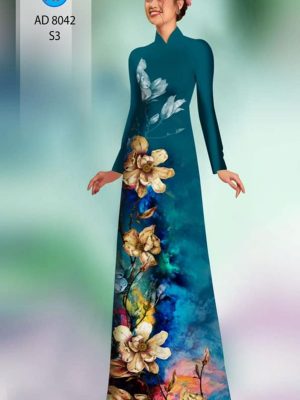 Vải áo dài hoa in 3D thiết kế 2020 AD 8042 25 1596428023 408 Vai ao dai hoa in 3D thiet ke 2020 AD