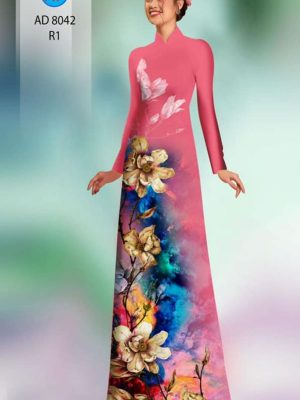Vải áo dài hoa in 3D thiết kế 2020 AD 8042 22 1596428023 563 Vai ao dai hoa in 3D thiet ke 2020 AD