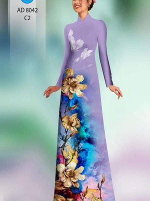 Vải áo dài hoa in 3D thiết kế 2020 AD 8042 21 1596428023 82 Vai ao dai hoa in 3D thiet ke 2020 AD