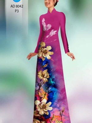 Vải áo dài hoa in 3D thiết kế 2020 AD 8042 29 1596428024 214 Vai ao dai hoa in 3D thiet ke 2020 AD