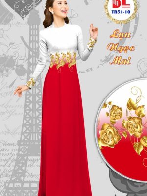 Vải Áo Dài Lụa Ngọc Mai Hoa Hồng Vàng kiểu mới AD DLTR51 27 1596442153 31 Vai Ao Dai Lua Ngoc Mai Hoa Hong Vang kieu