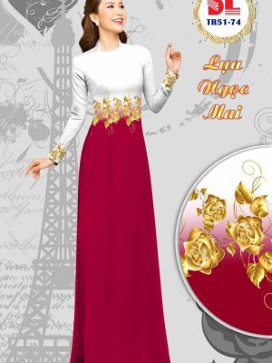 Vải Áo Dài Lụa Ngọc Mai Hoa Hồng Vàng kiểu mới AD DLTR51 35 1596442155 105 Vai Ao Dai Lua Ngoc Mai Hoa Hong Vang kieu