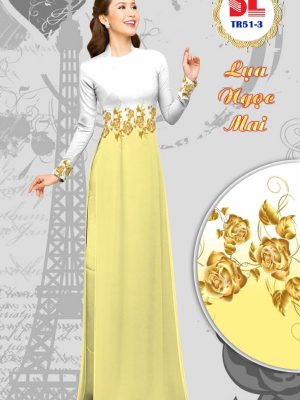 Vải Áo Dài Lụa Ngọc Mai Hoa Hồng Vàng kiểu mới AD DLTR51 34 1596442155 61 Vai Ao Dai Lua Ngoc Mai Hoa Hong Vang kieu