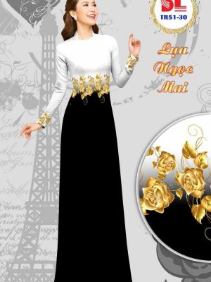 Vải Áo Dài Lụa Ngọc Mai Hoa Hồng Vàng kiểu mới AD DLTR51 38 1596442156 453 Vai Ao Dai Lua Ngoc Mai Hoa Hong Vang kieu