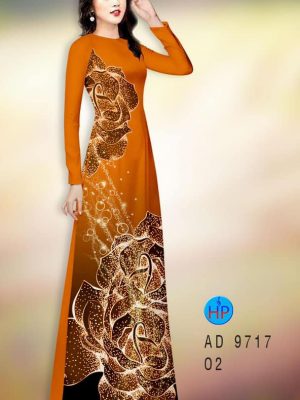 Vải áo dài hoa in 3D kiểu mới AD 9717 21 1596513825 45 Vai ao dai hoa in 3D kieu moi AD 9717