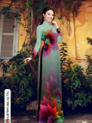 Vải áo dài hoa in 3D thiết kế 2020 AD GH7055 19 1596515277 614 Vai ao dai hoa in 3D thiet ke 2020 AD