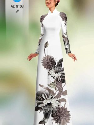 Vải áo dài hoa in 3D mới ra AD 8103 30 1596516132 408 Vai ao dai hoa in 3D moi ra AD 8103