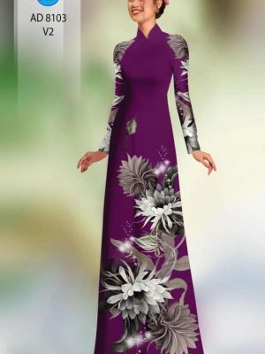 Vải áo dài hoa in 3D mới ra AD 8103 33 1596516133 418 Vai ao dai hoa in 3D moi ra AD 8103