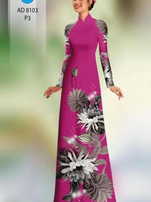 Vải áo dài hoa in 3D mới ra AD 8103 34 1596516133 934 Vai ao dai hoa in 3D moi ra AD 8103