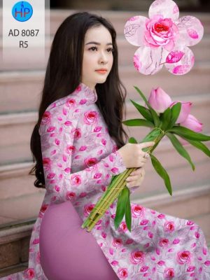 Vải áo dài hoa hồng đều kiểu mới AD 8087 26 1596516262 145 Vai ao dai hoa hong deu kieu moi AD 8087