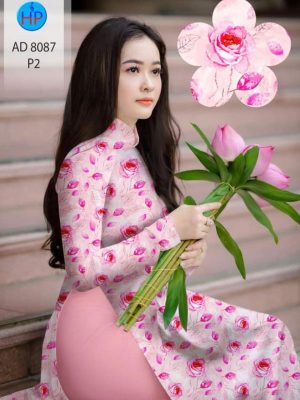 Vải áo dài hoa hồng đều kiểu mới AD 8087 23 1596516262 723 Vai ao dai hoa hong deu kieu moi AD 8087
