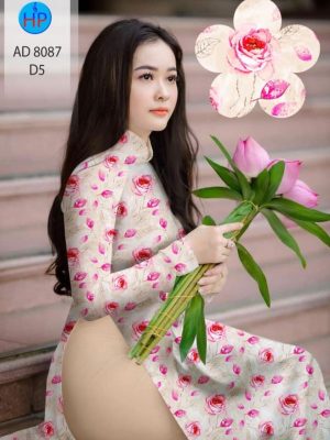 Vải áo dài hoa hồng đều kiểu mới AD 8087 33 1596516263 211 Vai ao dai hoa hong deu kieu moi AD 8087
