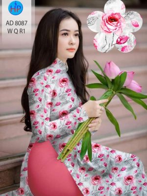 Vải áo dài hoa hồng đều kiểu mới AD 8087 30 1596516263 538 Vai ao dai hoa hong deu kieu moi AD 8087