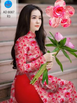 Vải áo dài hoa hồng đều kiểu mới AD 8087 35 1596516263 585 Vai ao dai hoa hong deu kieu moi AD 8087