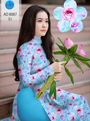 Vải áo dài hoa hồng đều kiểu mới AD 8087 34 1596516263 937 Vai ao dai hoa hong deu kieu moi AD 8087