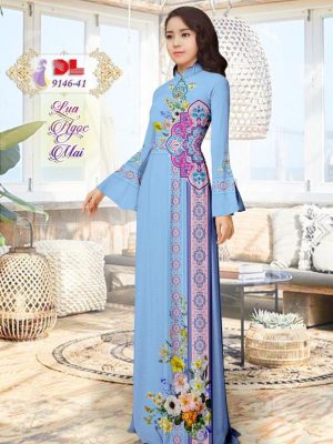 Vải Áo Dài Lụa Ngọc Mai Hoa Văn thiết kế 2020 AD DL9146 44 1596615783 988 Vai Ao Dai Lua Ngoc Mai Hoa Van thiet ke