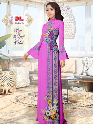 Vải Áo Dài Lụa Ngọc Mai Hoa Văn thiết kế 2020 AD DL9146 52 1596615784 146 Vai Ao Dai Lua Ngoc Mai Hoa Van thiet ke