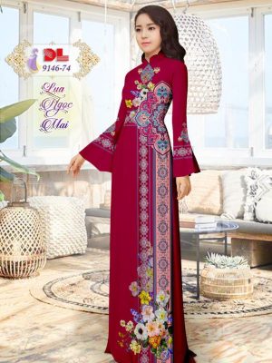 Vải Áo Dài Lụa Ngọc Mai Hoa Văn thiết kế 2020 AD DL9146 60 1596615785 132 Vai Ao Dai Lua Ngoc Mai Hoa Van thiet ke