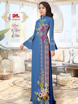 Vải Áo Dài Lụa Ngọc Mai Hoa Văn thiết kế 2020 AD DL9146 61 1596615785 135 Vai Ao Dai Lua Ngoc Mai Hoa Van thiet ke